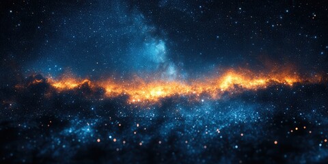 Celestial Symphony: A mesmerizing panorama of the cosmos, with vibrant nebulae and a radiant galactic core, rendered in photorealistic detail.