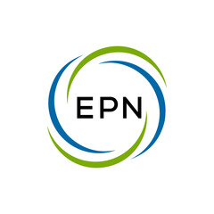 EPN creative minimalist letter logo.