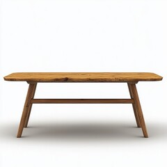 Fototapeta premium A Scandinavian style wooden table with tapered legs