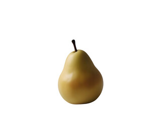 Single, golden pear, isolated on black background