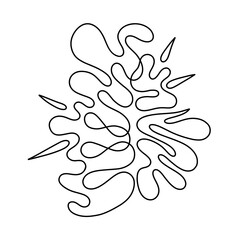 Random Shapes Organic Black Blobs line. Outline 2d vector image. Sticker for social media. Backdrop. Image for any size ideal for advertising and posters, personal project or t-shirts, mugs, logo, etc