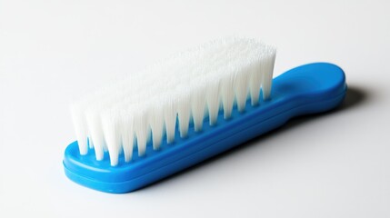 Blue plastic toothbrush Isolated on white background