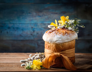 easter cake with flowers