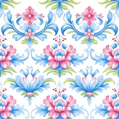 Seamless pattern with Floral Damask Ornamental Pattern