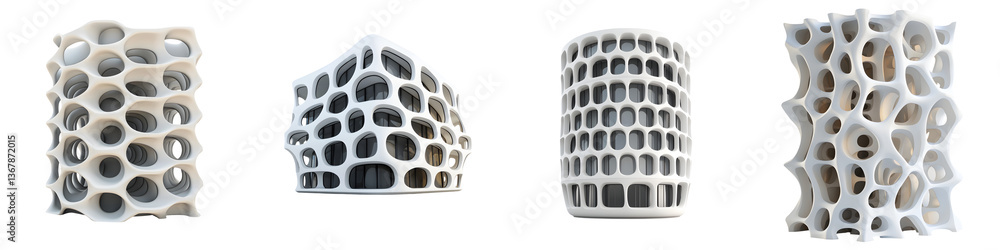 Poster contemporary abstract wall panels featuring unique geometric shapes repetitive patterns and tactile 