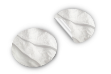 Blank Sticker Texture Label Set For Mockup Template