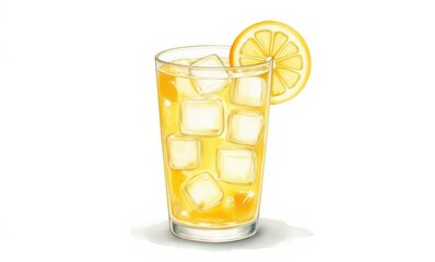 Refreshing iced lemon drink