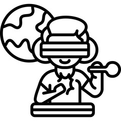 Virtual Reality Icon Vector Element