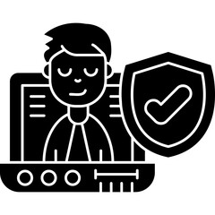 Cyber Security Icon Vector Element
