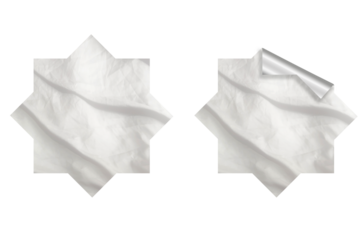 Blank Sticker Texture Label Set For Mockup Template