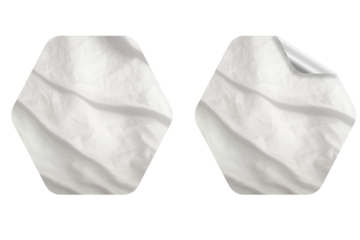 Blank Sticker Texture Label Set For Mockup Template