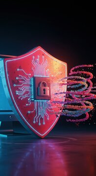 Security Protection protect Lock privacy and key on binary code background symbolizing security and protection in the digital world