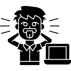 Obraz premium Stress Icon Vector Element