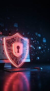 Security Protection protect Lock privacy and key on binary code background symbolizing security and protection in the digital world