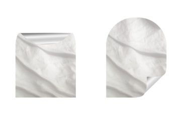 Blank Sticker Texture Label Set For Mockup Template