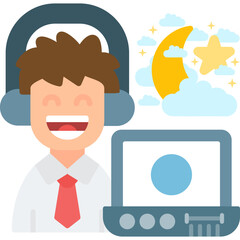 Overtime Icon Vector Element