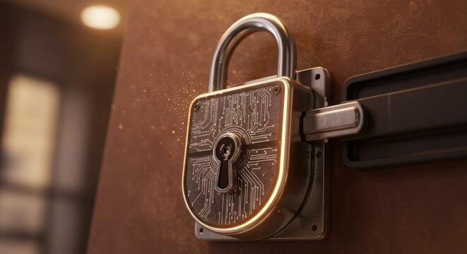 Security Protection protect Lock privacy and key on binary code background symbolizing security and protection in the digital world