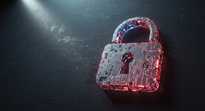Security Protection protect Lock privacy and key on binary code background symbolizing security and protection in the digital world