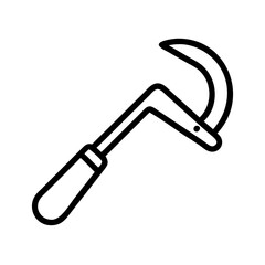 Fototapeta premium Garden Hoe Icon Illustrating Gardening Tool Design 