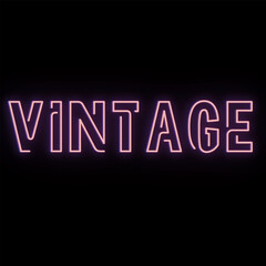 Vector text illustration for Vintage.