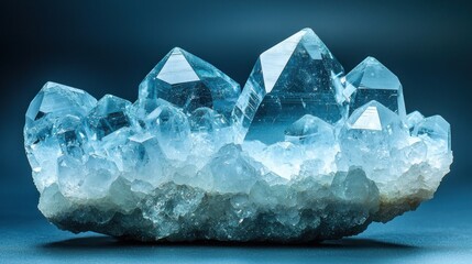 Obraz premium Pristine blue crystal cluster