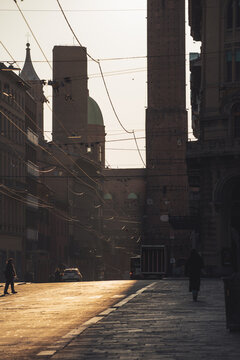Morning view of Bologna street