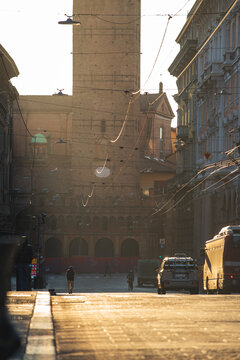 Morning view of Bologna street