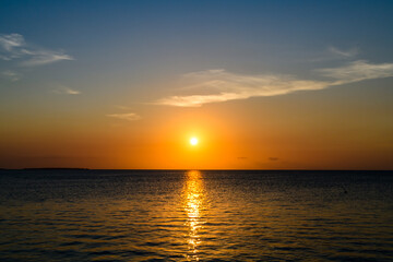 Fototapeta premium Sunset over the Indian ocean. Zanzibar, Tanzania