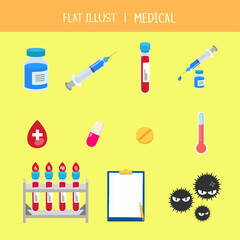 Flat illustration. Medical, medicine, blood people saving medical illustration design set. Vector illustration.