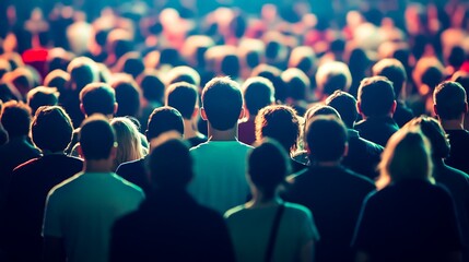Obraz premium Large crowd at a concert or event