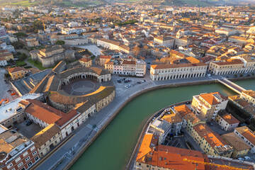 Obraz premium Aerial view of Italian town Senigallia