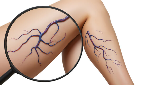 Varicose Veins: Leg Health Image on Transparent  background