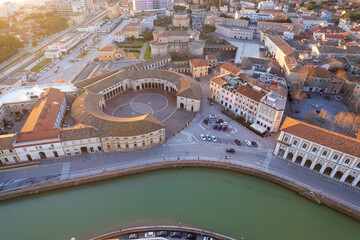 Aerial view of Italian town Senigallia