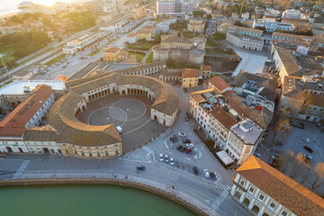 Aerial view of Italian town Senigallia