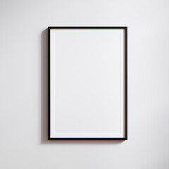 Obraz premium Black frame mockup close up, 2x3 paper ratio with passepartout, 3d render