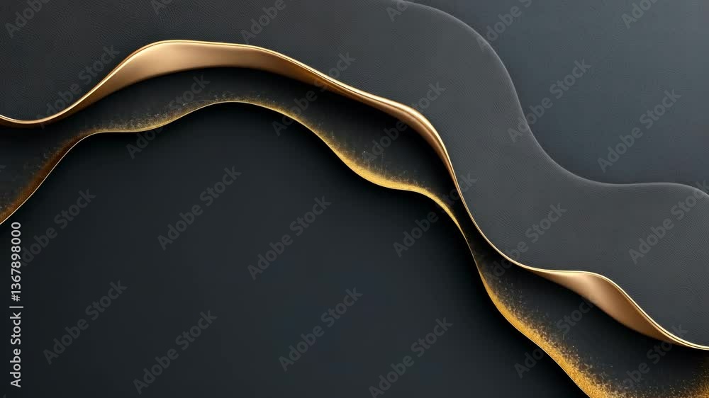 Poster flowing across lines cascading black dark copy textured waves, generating sleek luxury with modern g