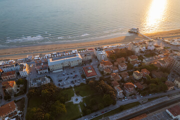 Aerial view of Italian town Senigallia