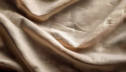 Fototapeta premium Close up of the texture of the crumpled linen fabric.