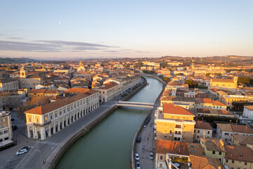Aerial view of Italian town Senigallia