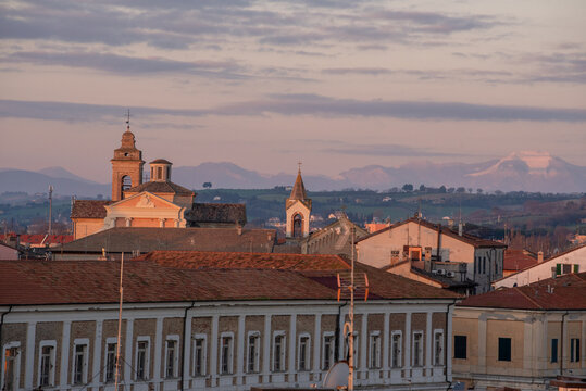 View of Italian town Senigallia