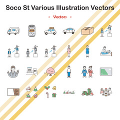 Soco St Various Illustration Vectors