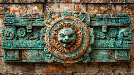 Ancient Mayan relief sculpture
