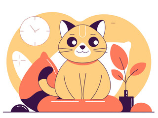 pastel colored cat   