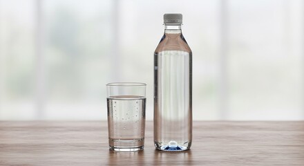 爽やか透明な水、シンプル配置で清涼感溢れる写真
