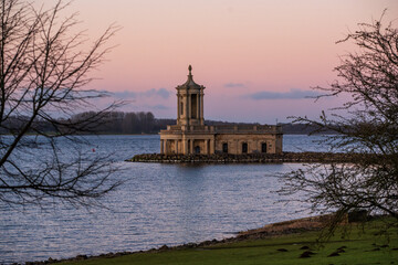 Aerial view of Normanton Church in Rutland