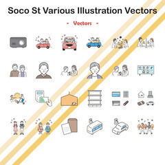 Soco St Various Illustration Vectors