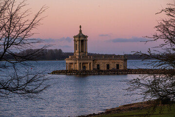 Aerial view of Normanton Church in Rutland