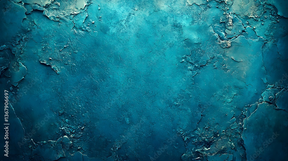 Poster moody blue wall with a clean white background captured from a top-down perspective creating a unique