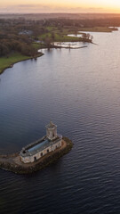 Aerial view of Normanton Church in Rutland