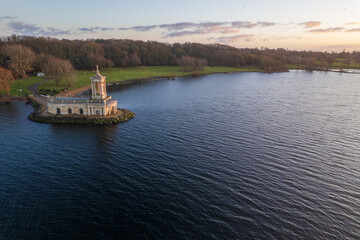 Aerial view of Normanton Church in Rutland